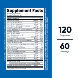 Nutricost Multivitamin with Probiotics 120 Vegetarian Capsules - Packed with Vitamins & Minerals