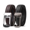 WERFORU Pack of 2 Men's Leather Belt with Slide Automatic
