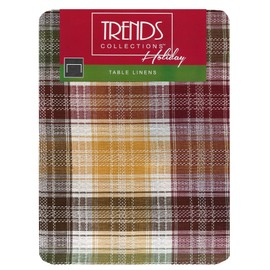 Lintex Spice Cabin Plaid 60 x 102 inch Rectangle Fabric Tablecloth, 100% Cotton Rustic Fall Country Plaid Easy Care Woven Table Cover for Holiday Party Dining and Banquet