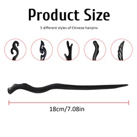 5Pcs Wooden Hair Sticks，Wooden Hair Sticks Japanese Hair Chopstick for Women Bun Maker,Wood Hair Fork Vintage Hair Pins for Long Hair Chinese Hair Sticks Hair Styling Accessories