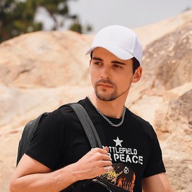 Malaxlx White Small Baseball Cap for Men Women Adjustable Dad Hat Plain Cap Petite Size Little Sports Hat