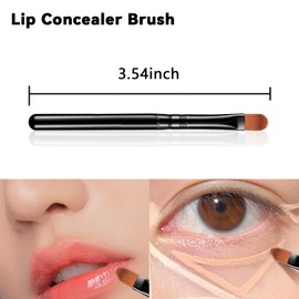 JERCLITY 20 Pieces Small Lip Brush/Concealer Brush, Also Be Used for Eye Shadow Brushes, Nail Gel Brushes, Both Reuse and One-Time Applications(9cm)