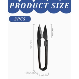 QLEUIFT 3 Pieces Thread Scissors Sharp Stainless Steel Universal Sewing Scissors for Precise Separation of Thread and Yarn, for Crafts and Plant Care