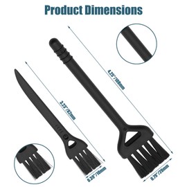 Rierdge Keyboard Cleaning Brush, 6 Pcs Plastic Handle Nylon Anti Static Brush Kit Fit for Computer Keyboard, Laptop, Phone, Car Interior Detailing Cleaning Tools