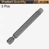 sourcing map 3pcs T40 Torx Head Screwdriver Bit 1/4" Hex