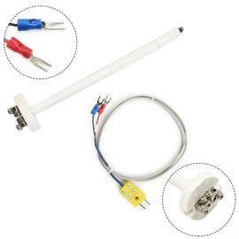 Clashpower K-Type Thermocouple Block Ceramic Kiln Insulator Kiln Probe Measuring Temperature -58 to 2372°F（-50 to 1300℃）, as picture show, 9B590VD1S10R02A7E9NOXG9