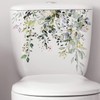 Green Plant Leaves Flowers Toilet Seat Lid Stickers Self, Adhesive