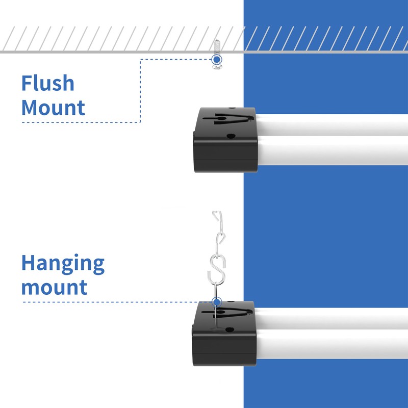 DYMOND 4 FT 40W LED Shop Light Fixture with Inline