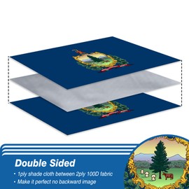 XIFAN Double Sided Vermont State Flag 3x5 ft, Heavy Duty 3 Ply Durable Polyester, VT Flag with Vibrant Print/4 Rows Hemming/Brass Grommets for Indoor Outdoor Decor