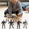 6PCs Movable Military Soldier Police Models with Joint and Weapons
