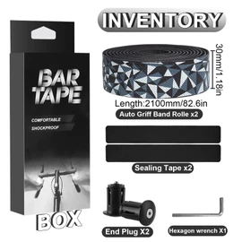 Raxfekro Handlebar Tape Road Bike, Handlebar Tapes Bicycle 210 x 3 cm, Bicycle Handlebar Tape Non-Slip Durable Handlebar Tape for Mountain Bikes and Road Bikes