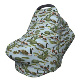 Duck Car Seat Canopy, Baby Breastfeeding Cover, Multi Use Baby Stroller and Carseat Cover, Boys and Girls Shower Gifts