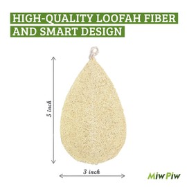 Miw Piw Miw Piw Natural Loofah Dish Sponge Pack 3 Vegetable Scrubber for Kitchen -100% Biodegradable Compostable Dishwashing Scouring Pad Zero Waste Plastic Free Eco Friendly Sustainable