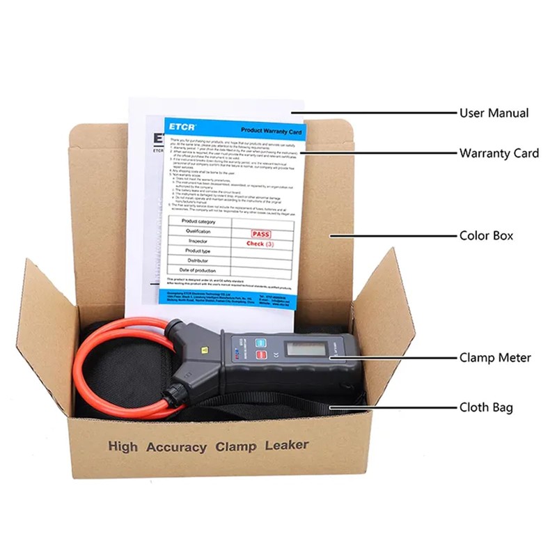 ETCR ETCR6900 Digital Flexible Coil Current Clamp Meter Ammeter AC