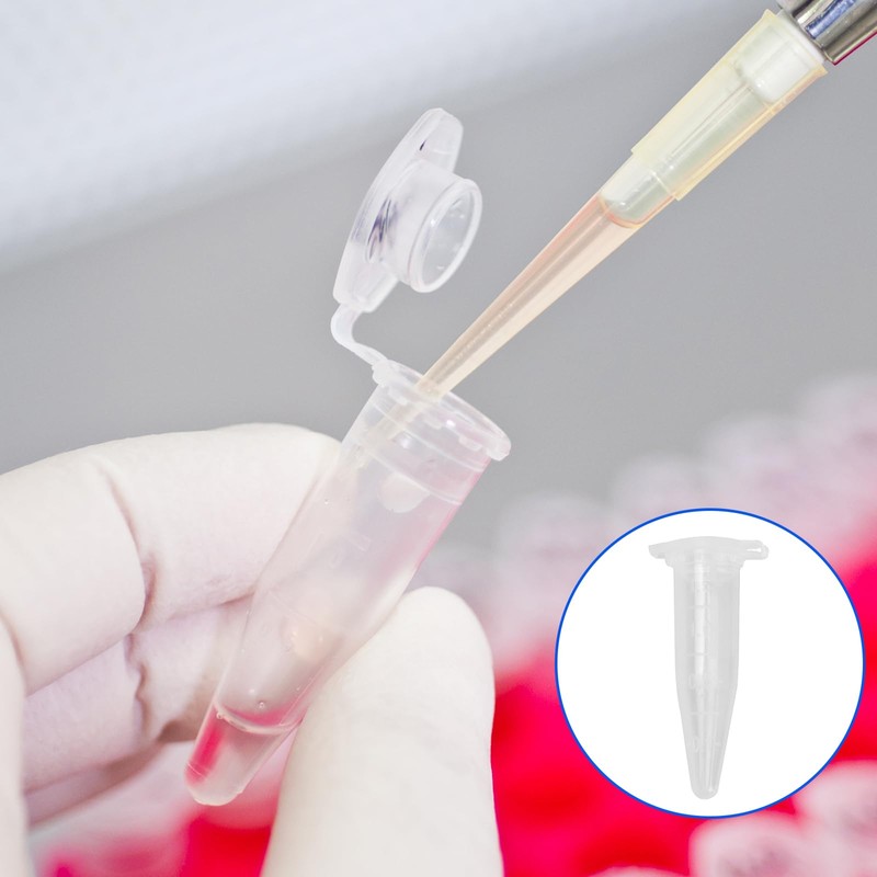 Wisebom Pack of 100 Centrifuge Tubes, 1.5 ml Reaction Vessel