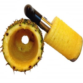 Pineapple cutter - steel - professional with accessory handle - peel - cut - remove pineapple core - seen on tv - christmas and birthday gift idea