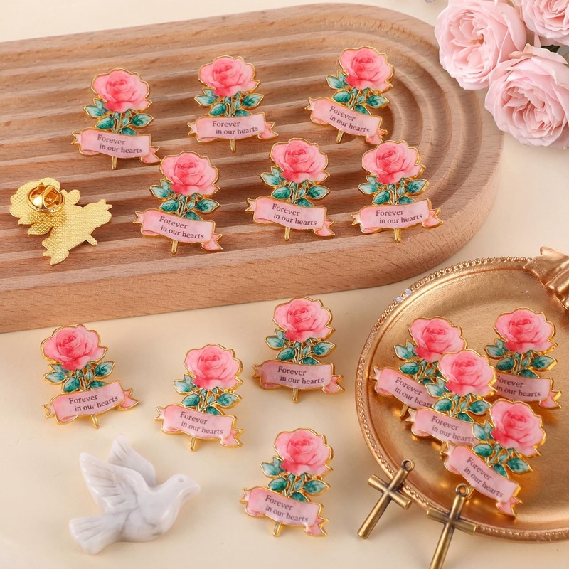 Misdary 50 Pcs Funeral Favors for Guest Memorial Funeral Rose