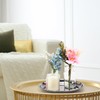 Lounsweer 8 Packs Round Silver Mirror Decorative Tray 10 Inch