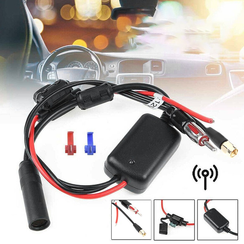 Car DAb FM Radio Signal Reception Antenna Amplifier SMA Head