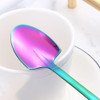 10pack Rainbow Shovel Spoons,Small Shovel Shape Stainless Steel Dessert Fruit