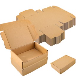 YKUKIZEE 30 Pack Small Corrugated Cardboard Shipping Boxes, 14x10x4 cm Small Parcel Boxes, Small Brown Packaging Mailing Boxes for Business Posting Storing Gift