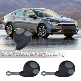 The Lord of the Tools Pack of 2 Car Remote Key Replacement Case 2 Buttons Replacement Housing Compatible with Cobra Alarm 7777 1046 3193 3196 3198 3993 3998 7928 8186 8888
