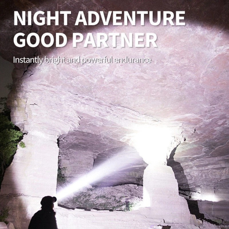 90000LM Super Bright Rechargeable High Power Headlamp Portable Camping Headlamp