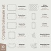 White Marble 10-Piece Bakeware Sets, Nonstick Carbon Steel Baking Sheet
