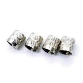 [Hoshikawaya Boeki] Universal Classic Type Metal Wheel Air Valve Cap Set of 4 for Old Cars, Air Cooled VW Rover Mini, W201, W124, W126, Volvo 240, etc