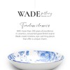 Wade WA967015BLU Blue Floral Pasta Bowl with Pale Blue &