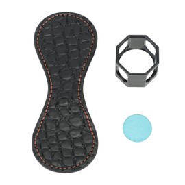 VGEBY Billiard Chalk Holder, Magnetic Pool Cue Chalk Holder, Portable Octagonal Pool Cue Chalk Box with Magnetic Clip for Snooker