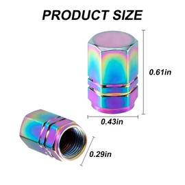 Alpmosn - Tapones de válvula de aluminio coloridos para neumáticos, cubiertas de válvula de rueda para coche, a prueba de polvo, accesorios universales para SUV, coche, bicicleta y motocicleta, forma