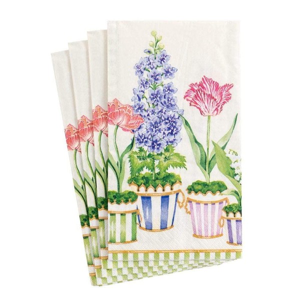 Window Garden Caspari Guest Towels 15 Pack 4.25 x 7.75 inches, 12.75 x 15.5 inches When Open