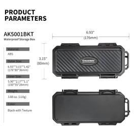 Harnds Waterproof Box Mini Hard Case Small Dry Box Waterproof Storage Case for Outdoor Sports Survival Equipment EDC Tools