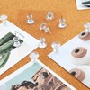 100 Pack Large Push Pins Clear Thumb Tacks 1 Inch