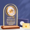 OkiyiD 50th Anniversary Wedding Gift, Anniversary Quartz Clock, Desk Table