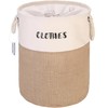 Sea Team Jute and Canvas Storage Basket with Cotton Rope