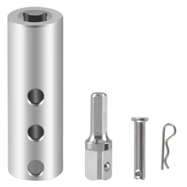 KPALAG Upgraded Stainless Steel Trailer Jack Electric Drill Adapter with a 1/2 in Socket Adapter Bit Compatible with 1 Inch Jack Drive Shaft