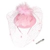 Pink Fascinators Hats for Women Tea Party Kentucky Derby Veil