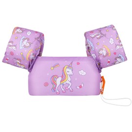 MoKo Swim Arm Band for Kids 20-30-40-50lbs, Clearance Toddler Swim Vest Cute Cartoon Swimming Wings Pool Floats Sleeve Children Water Sports Learning Swim Training Equipment, Purple & Unicorn