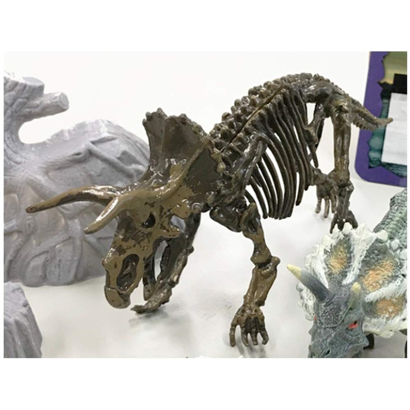Incapable Buddy, Inc. Dinosaur Museum AR Triceratops (Painted/Assembly Type Skeleton