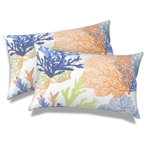 Melody Elephant Pack of 2 Outdoor Lumbar Pillow Covers, All