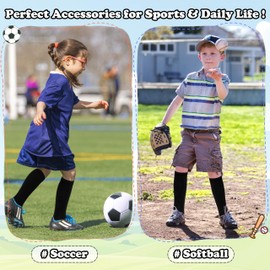 Sarfel Black Toddler Soccer Socks 2T-3T Boys Black Baseball Socks Toddler 3T Kids Soccer Sock Girls Boys Baseball Sock Kids