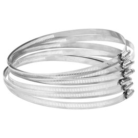 vidaXL Hose Clamps, Pack of 6, Hose Clamp, Adjustable 91-220 mm, Band Clamp for Hose, Pipe, Cable, Pipe Clamp, Hose Clamp, Stainless Steel 304