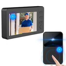 OBEST Wireless Video Door Intercom, Doorbell Intercom, 1080P Camera Doorbell with 4.3 Inch IPS Monitor, IR Night Vision Doorbell, Video Intercom, No WiFi Required