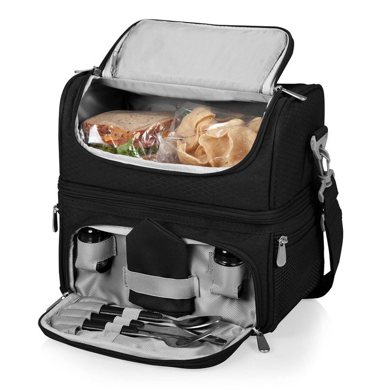 PICNIC TIME Black Kansas City Chiefs Pranzo Lunch Tote