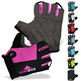 Guantes de ciclismo para bicicleta, guantes de bicicleta de montaa, antideslizantes, acolchados, transpirables, con medio dedo, accesorios deportivos 