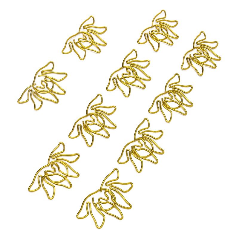 100pcs Shaped Paper Clips Flower Shape Metal Portable Office Clips
