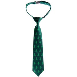 Retreez Christmas Tree Pattern Woven Pre-tied Boy's Tie - Green - 24 months - 4 years