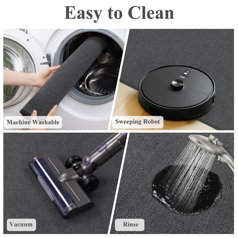 Ileading Bathroom Rugs Sets 3 Piece Non Slip Washable, Absorbent